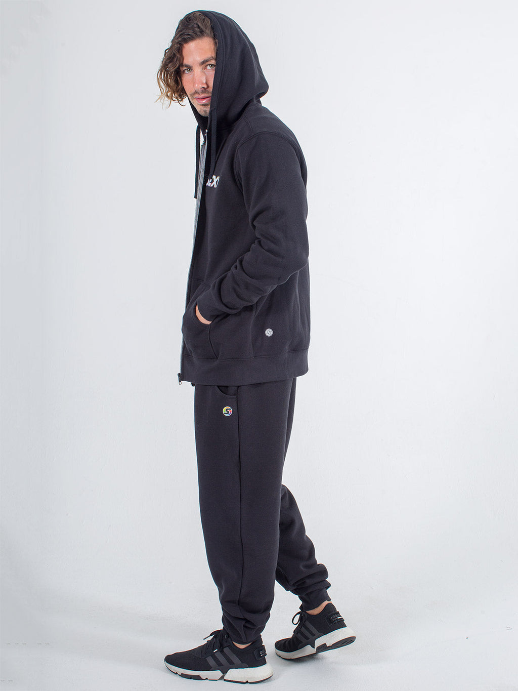 Softie Zip-Up Hoodie in Black