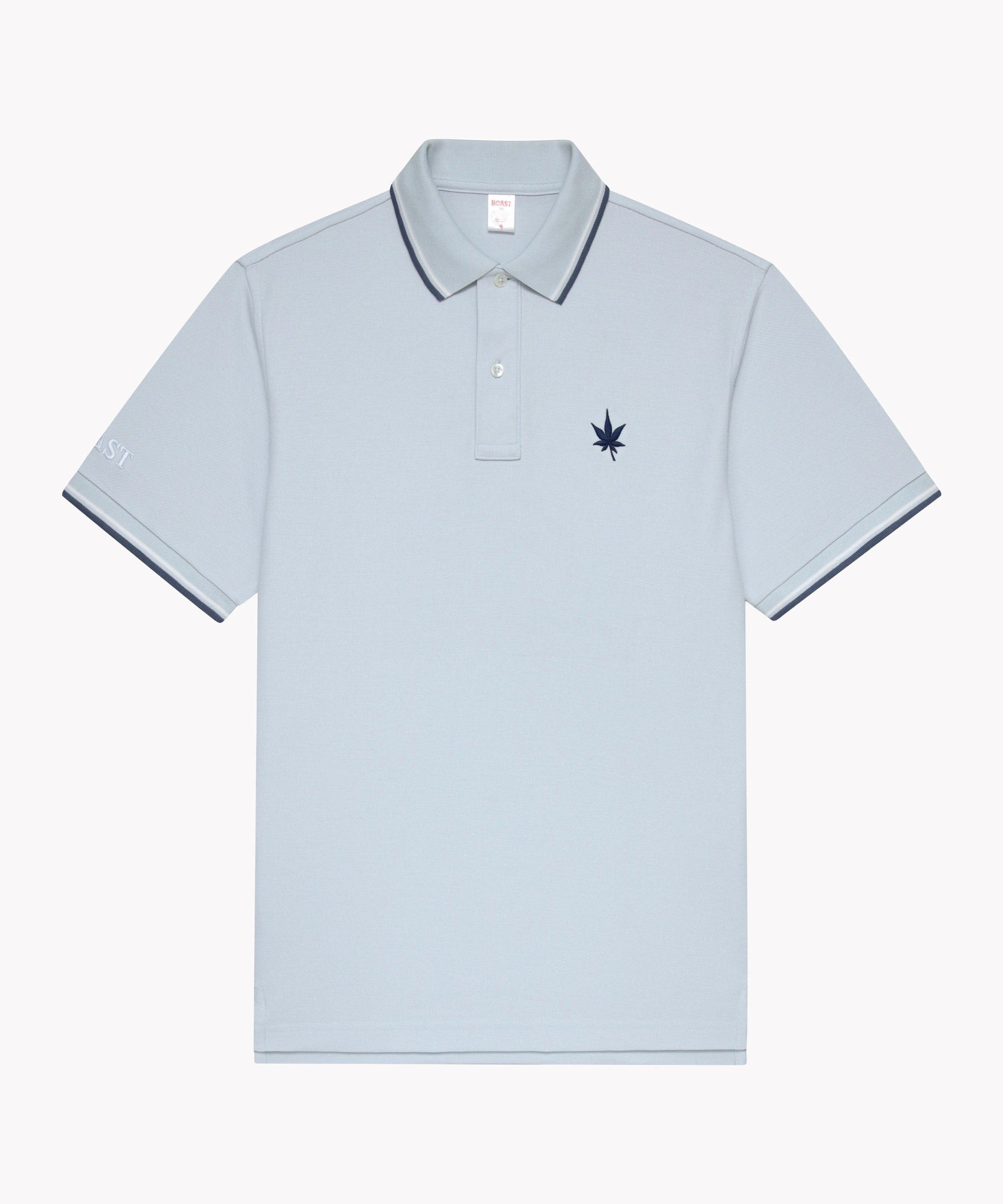 Boast 1983 Tipped Pique Polo - Country Air White Vintage Navy