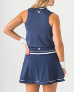 Boast V-Neck Tank Navy/White