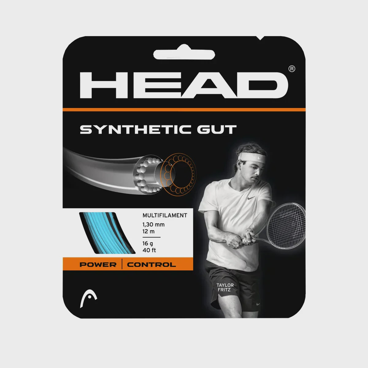 Head Synthetic Gut 16G/1.30 String Blue Regular