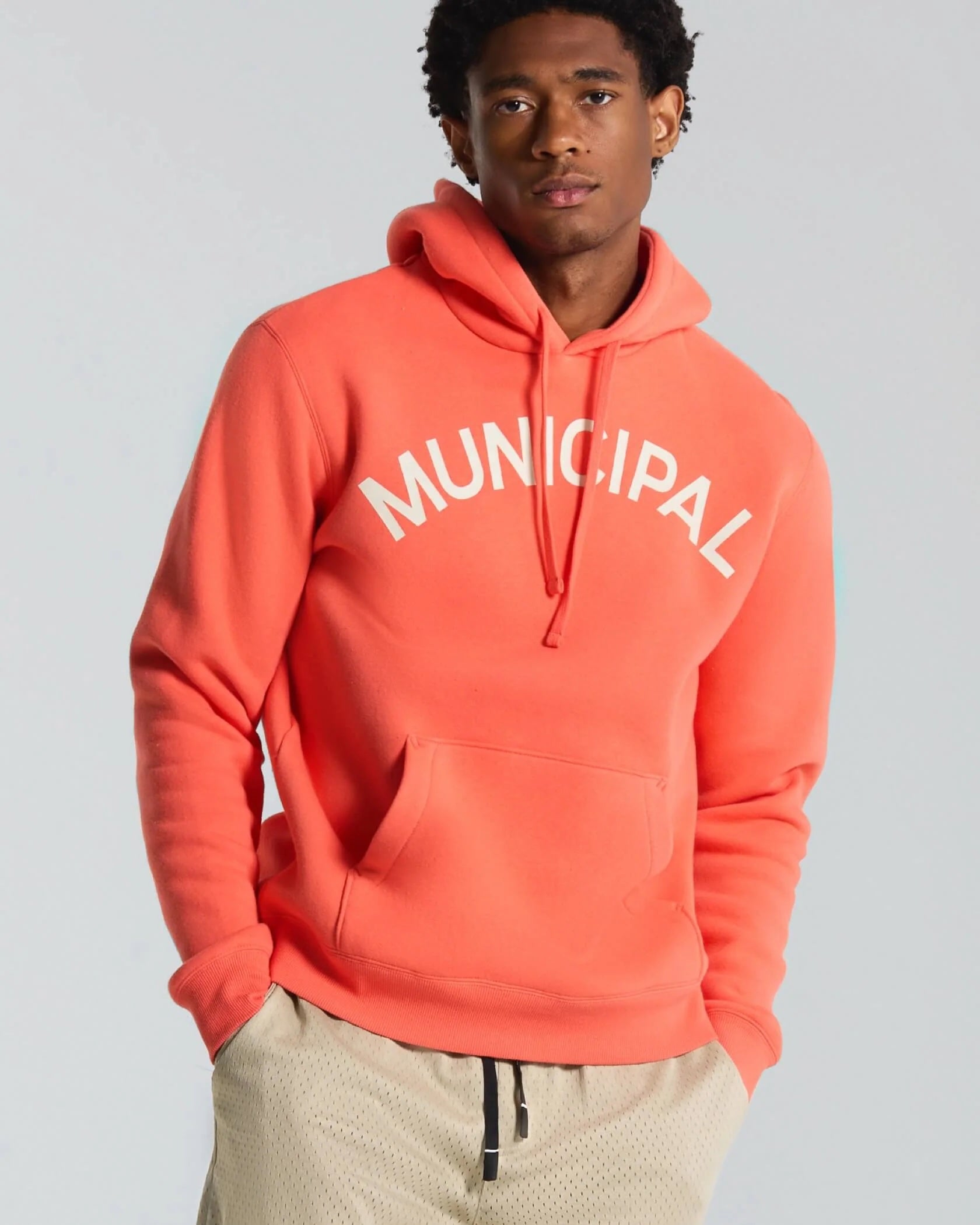 Municipal M.300 Hoodie Hot Coral / Natural Medium