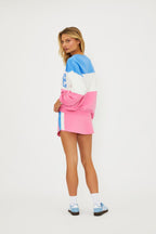 Beach Riot Devyn Oversized Sweatshirt Cosmos Colorblock Small
