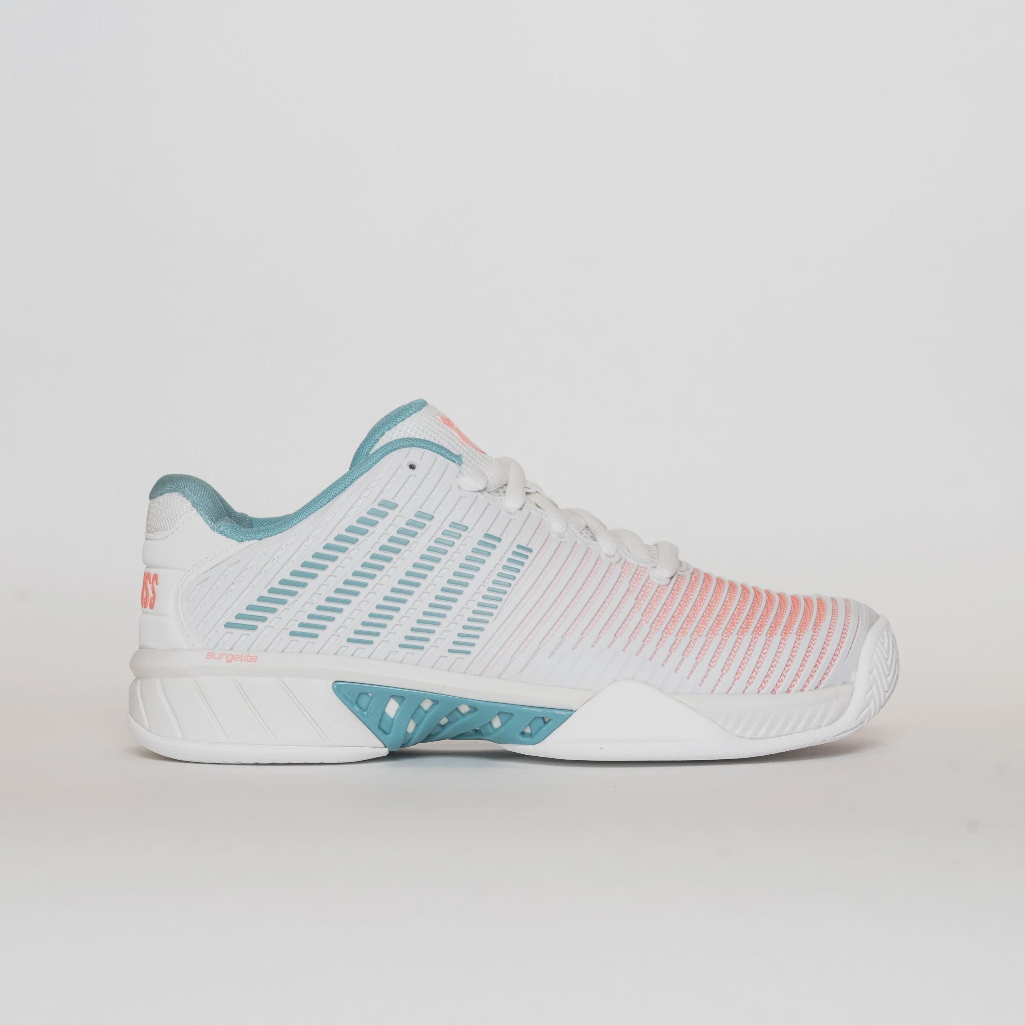 Women's Hypercourt Express 2 Blanc/Nile Blue/Desert Flower (FINAL SALE) 5