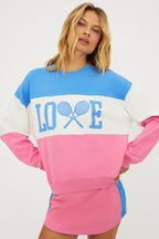 Beach Riot Devyn Oversized Sweatshirt Cosmos Colorblock Small