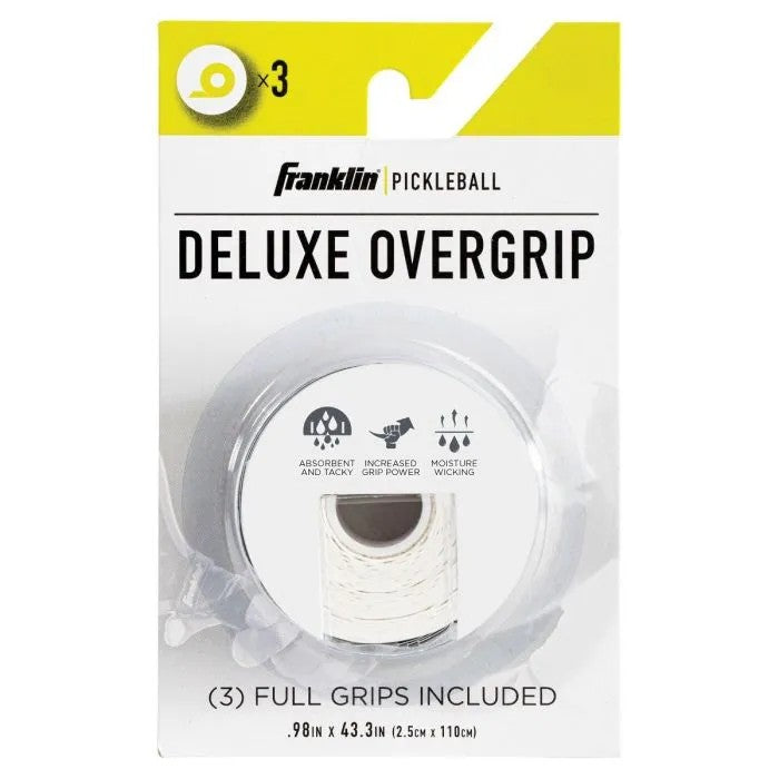 Pickleball Paddle Overgrip White 3 pack Regular