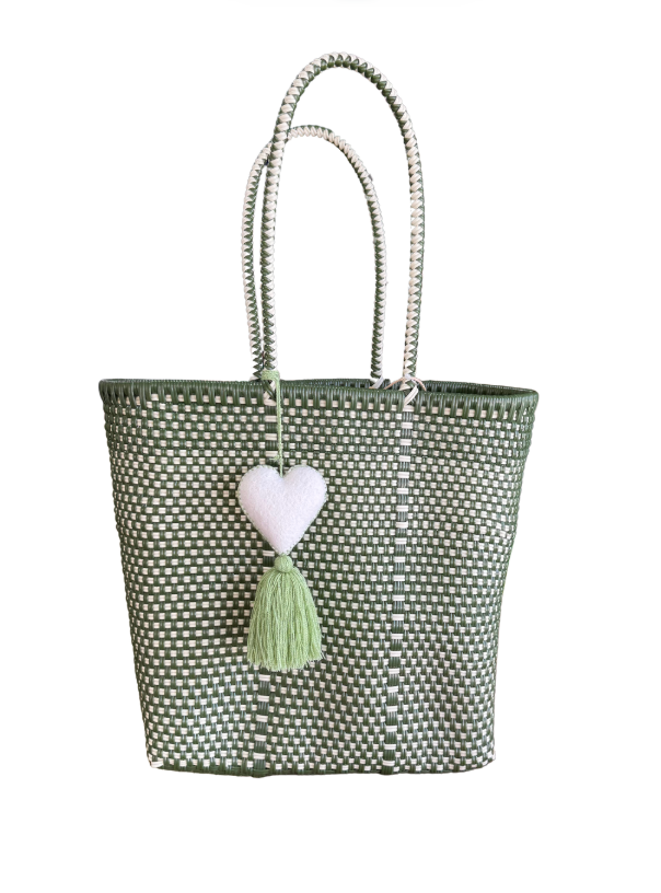 Chisme Lifestyle Green/White Canasta Tote Regular