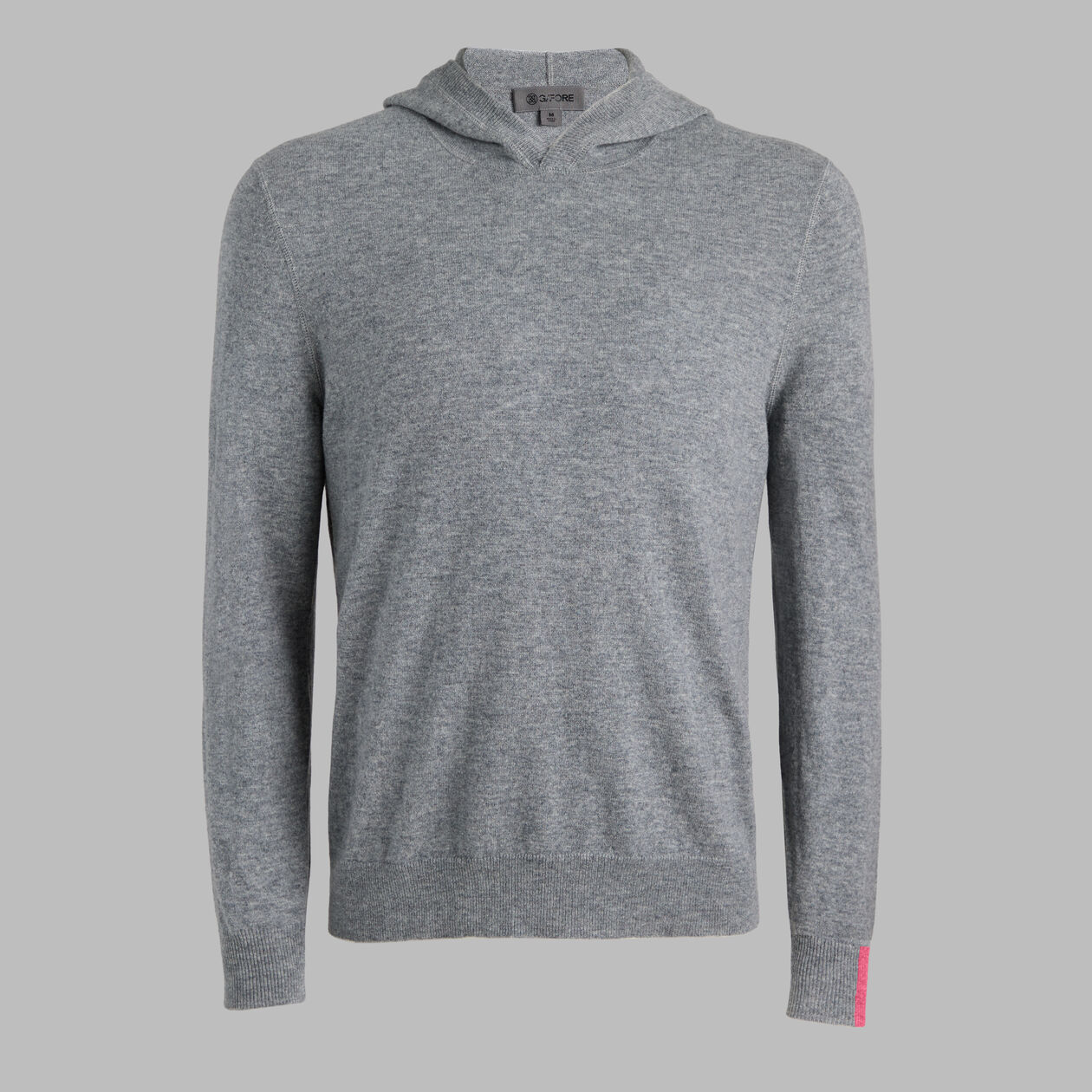 G/Fore CASHMERE HOODED SWEATER NIMBUS MELANGE Medium