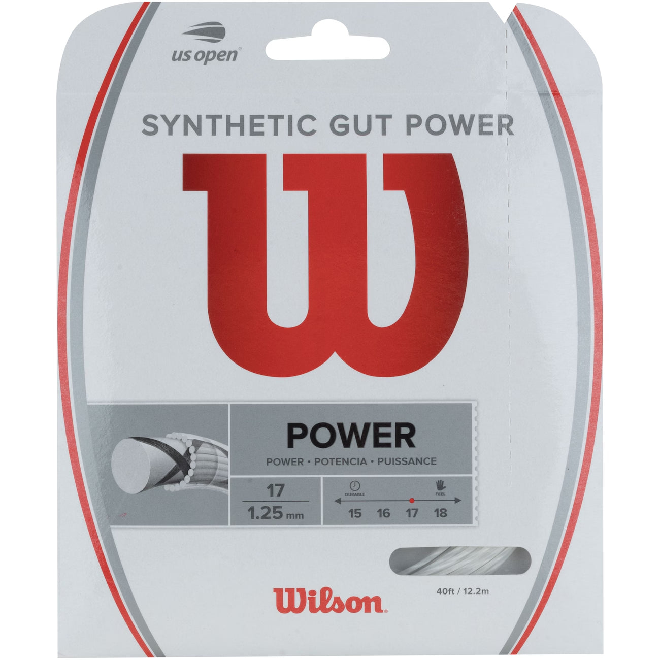 Synthetic Gut Power 17G/1.25 String White White