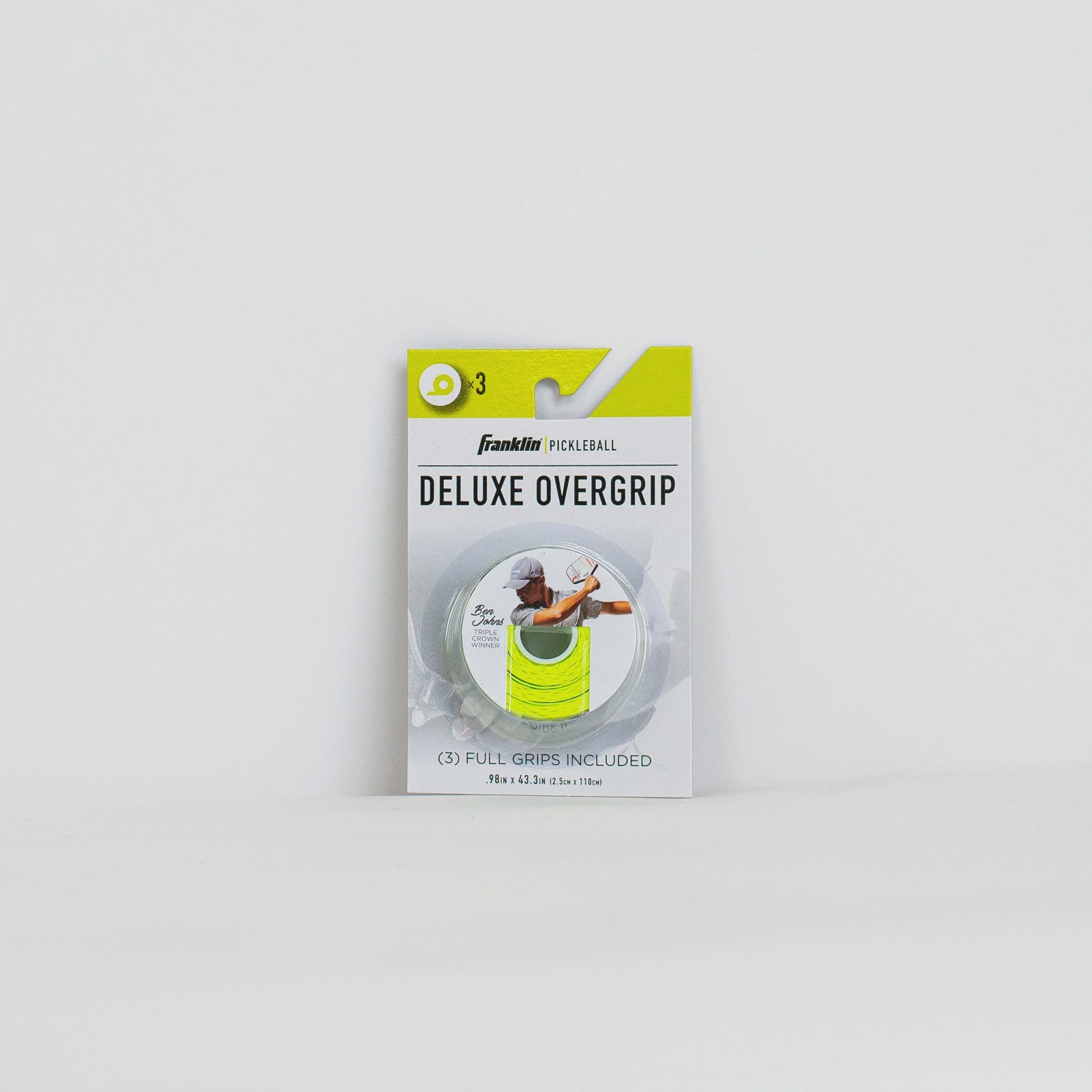 Pickleball Paddle Overgrip Optic Yellow 3 pack Regular