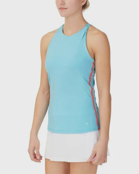 Tie Breaker Racerback Tank Maui Blue/Rouge Red (FINAL SALE)