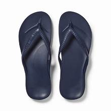Archies Footwear Navy Arch Support Flip Flops 9
