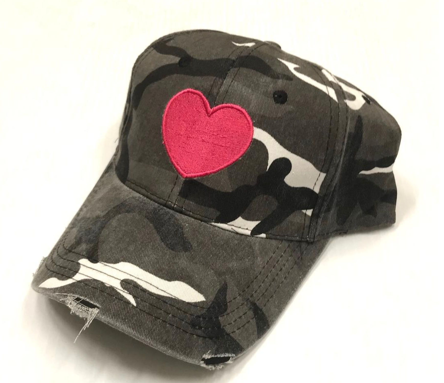 Haute Shore Boardwalk Baseball Cap Grey camo/pink heart Regular