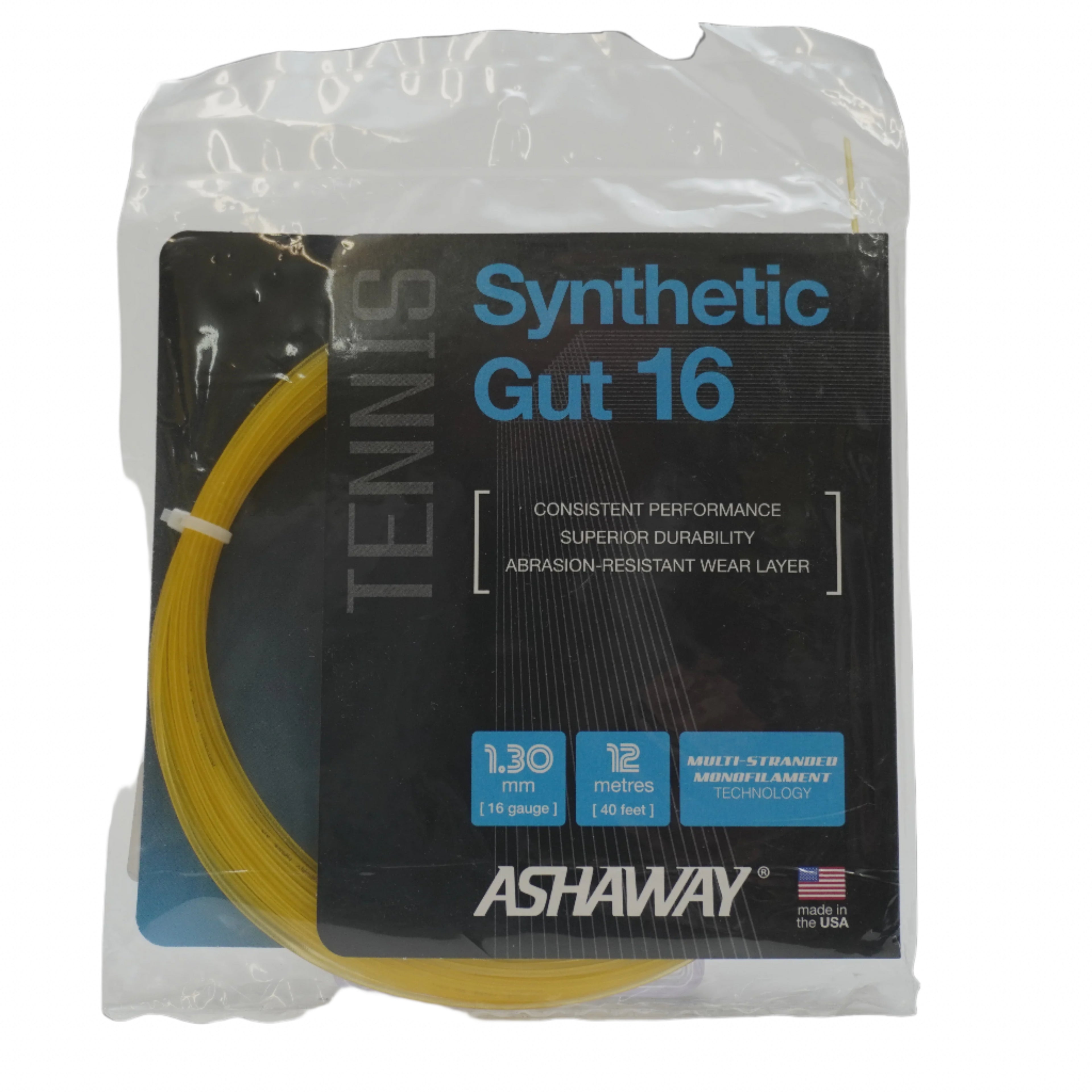 Ashaway Synthetic Gut 16G/1.30 String Gold Gold