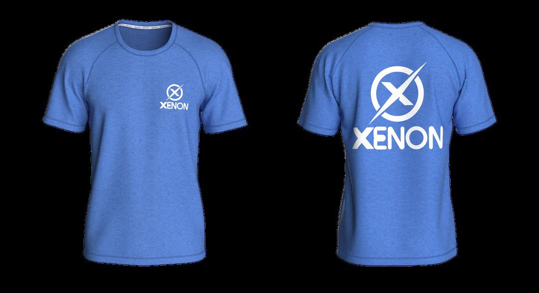 Xenon Paddle Short Sleeve Shirt Heather Blue large