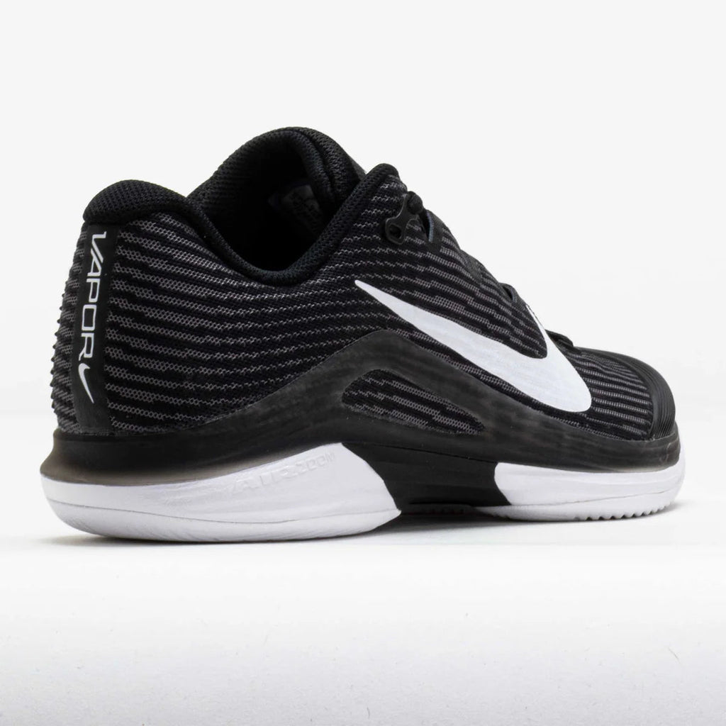 Men's Zoom Vapor 12 Tennis Shoes Black and White 7.5