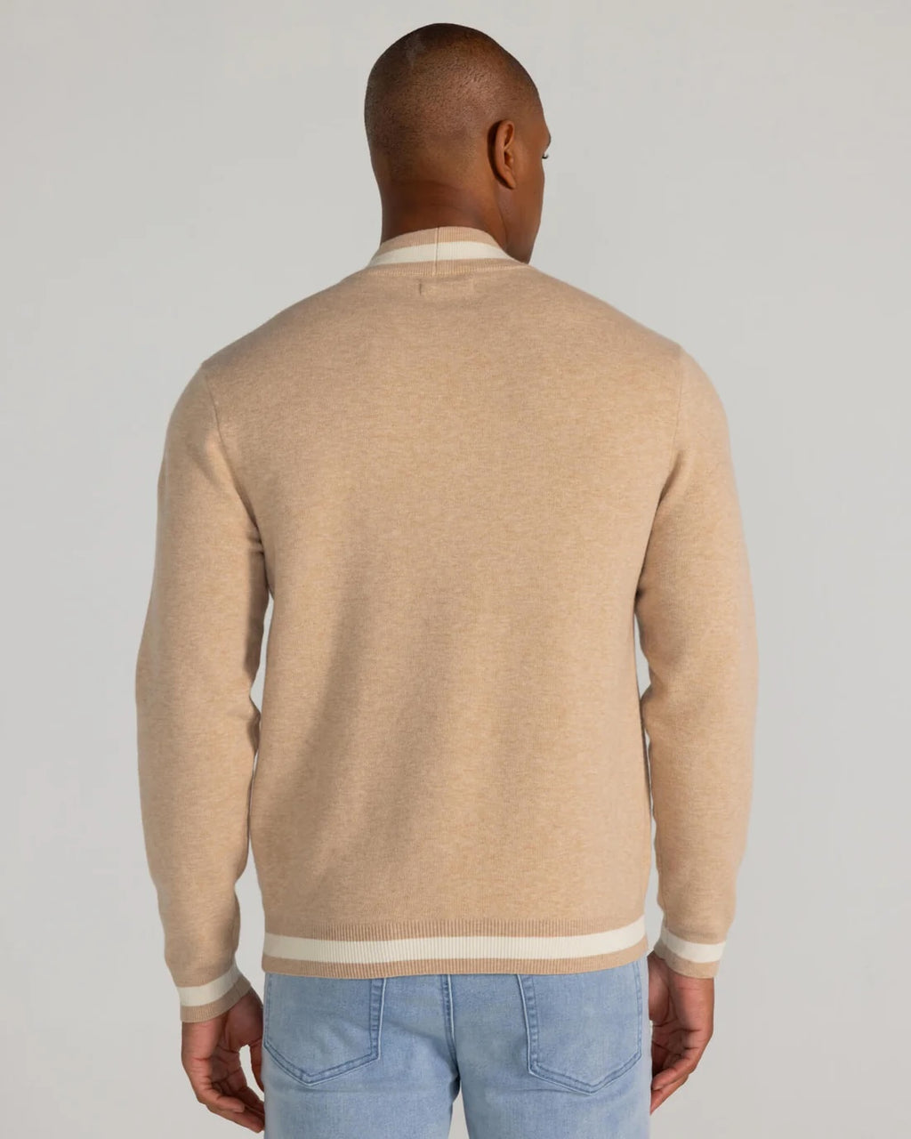 Redvanly Crestwell Bomber in Pale Khaki Medium