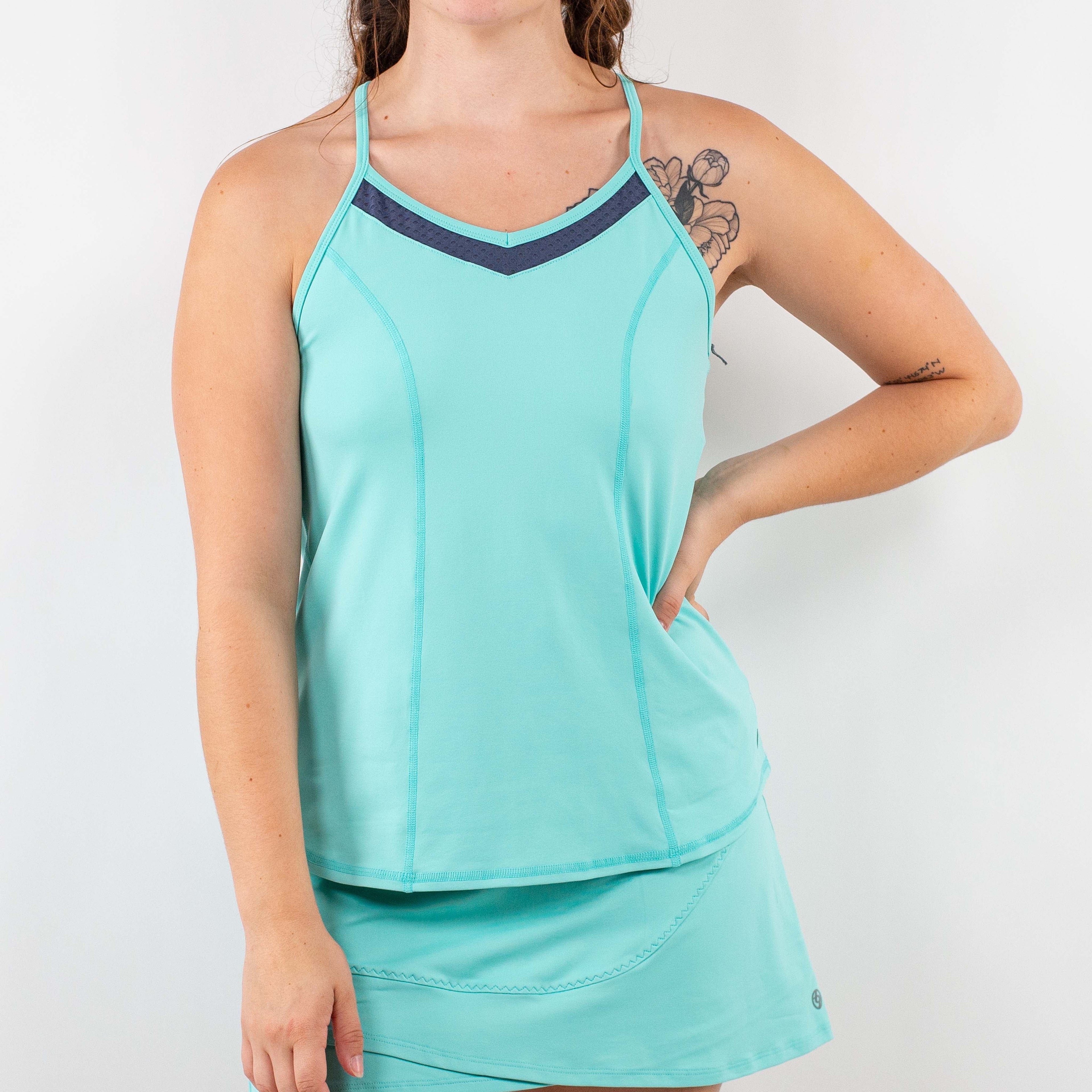 Volley Tank Aqua/Steel Small