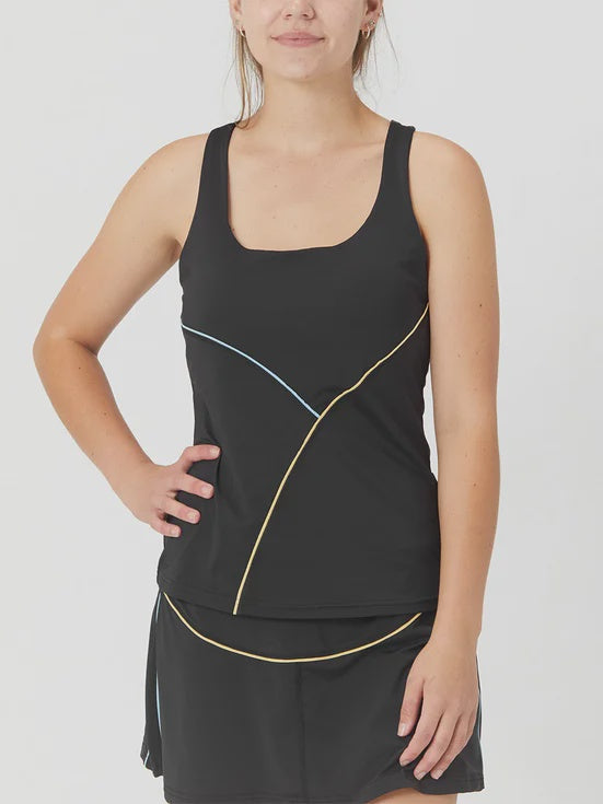 Wild Card Racerback Tank Black/Rattan/Dusk Blue (FINAL SALE)