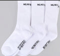 Municipal Training Camp Socks 3 Pack - White/Black OSFM (9-13)