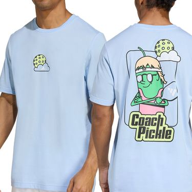 Adidas Pickleball Graphic Tee Glow Blue Small