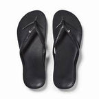 Archies Footwear Crystal Black Arch Support Flip Flops 9