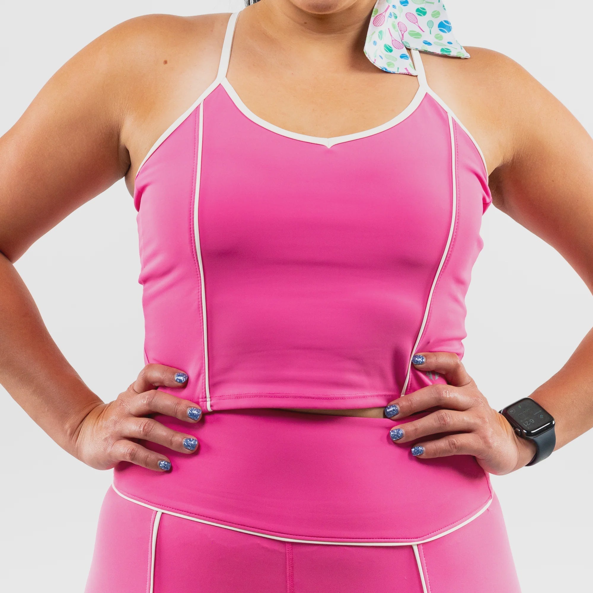 Sunset 70's Midi Tank Disco Pink (FINAL SALE)