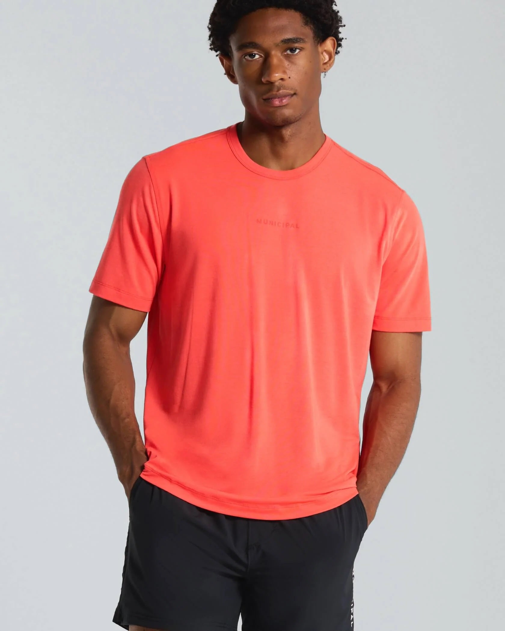 Municipal Utility SS T-Shirt Hot Coral Medium