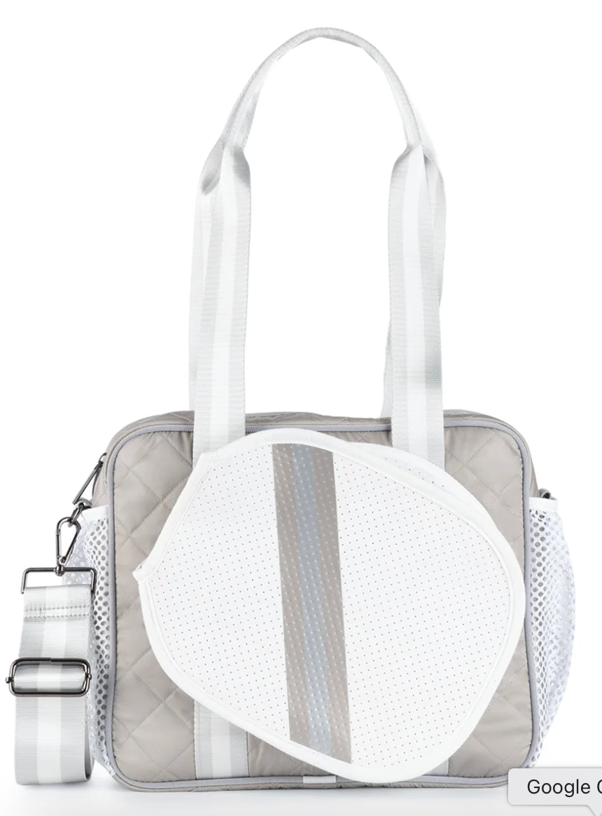 Haute Shore Dill Lux Pickleball Bag White Neoprene/Rose Gold/Silver Regular