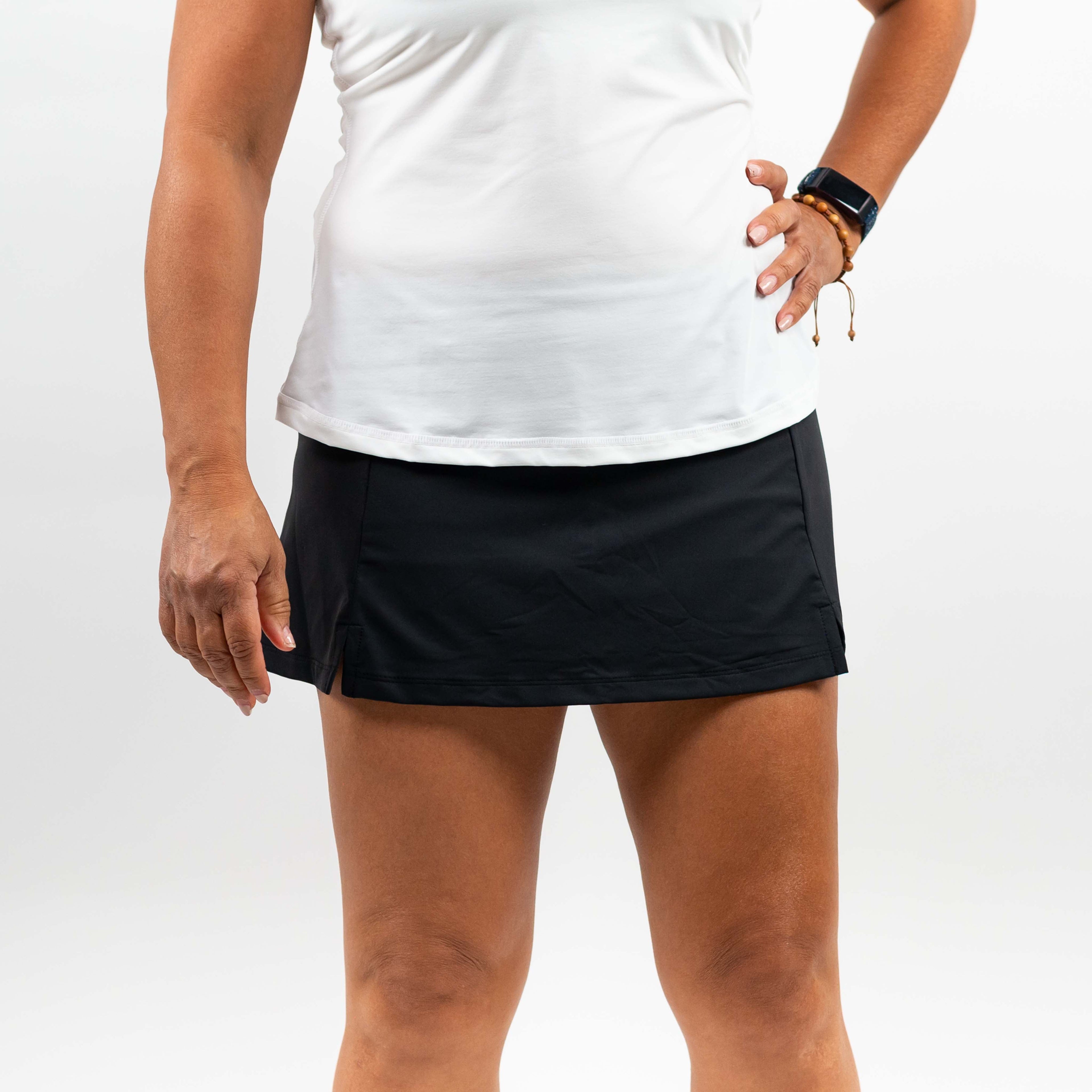 Essential Front Slit Skirt Black (FINAL SALE)