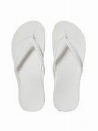 Archies Footwear White Arch Support Flip Flops 9