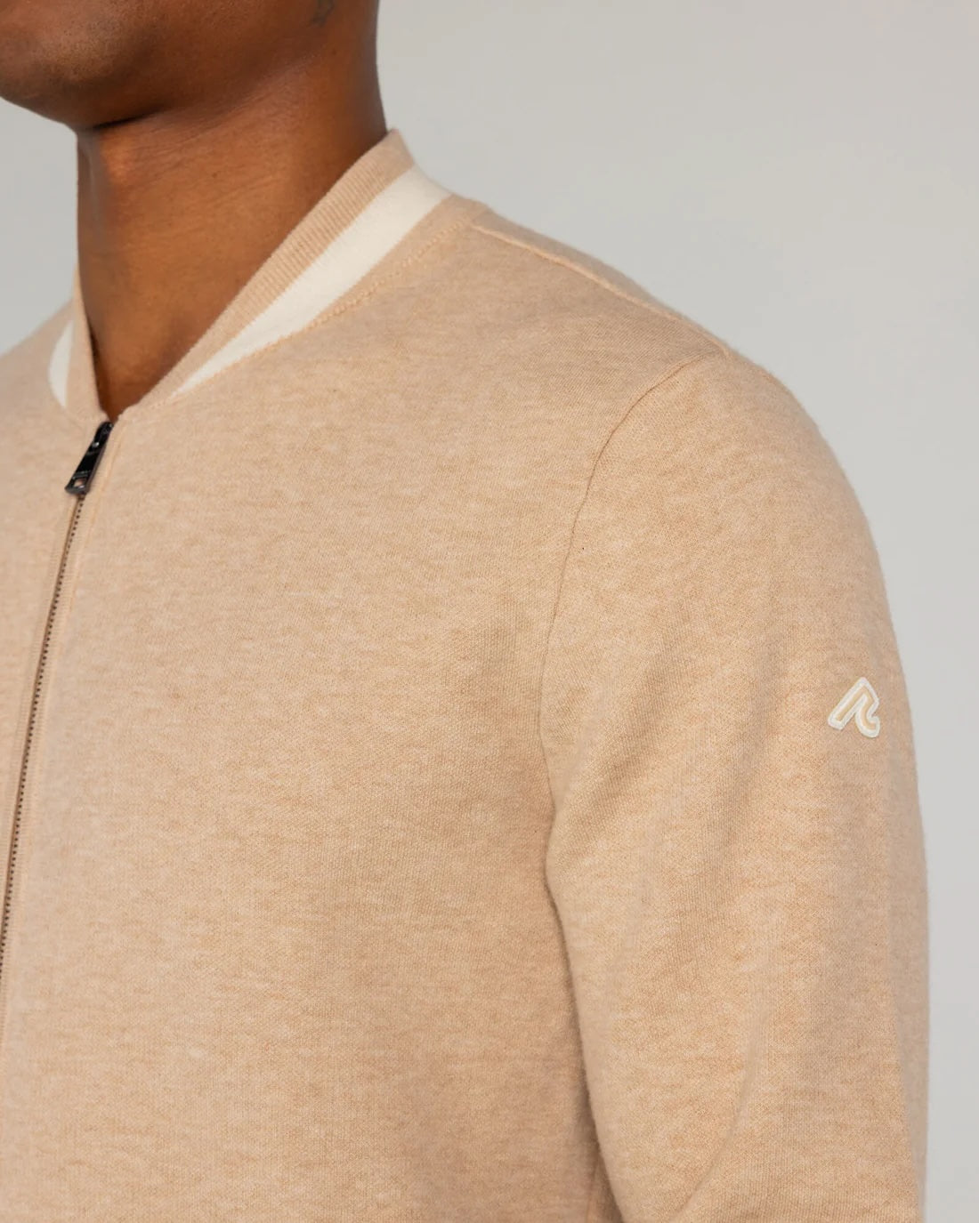 Redvanly Crestwell Bomber in Pale Khaki Medium