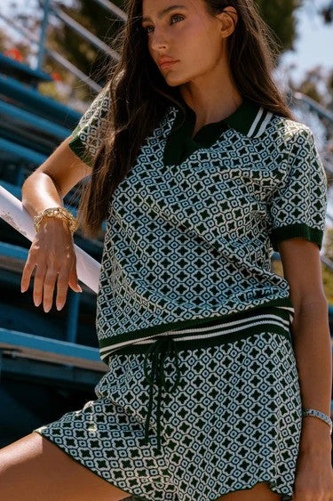 Beach Riot Giana Top Racquet Club Green Small