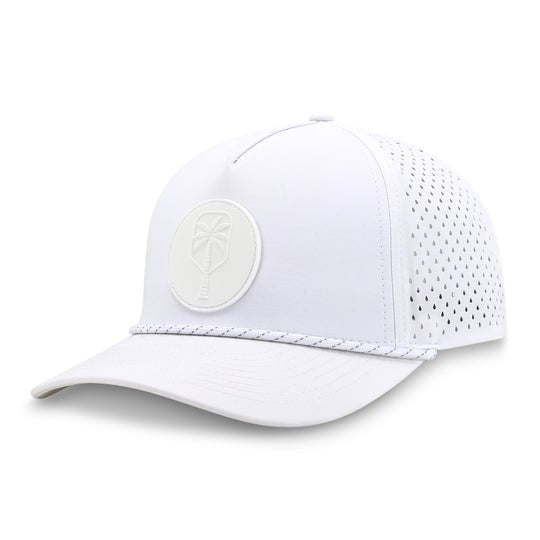 The Pickled Palm BeachSide Performance Pickleball Hat - White