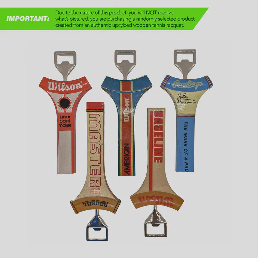 Antique Wooden Tennis Racquet Neck Beer Bottle Opener Regular