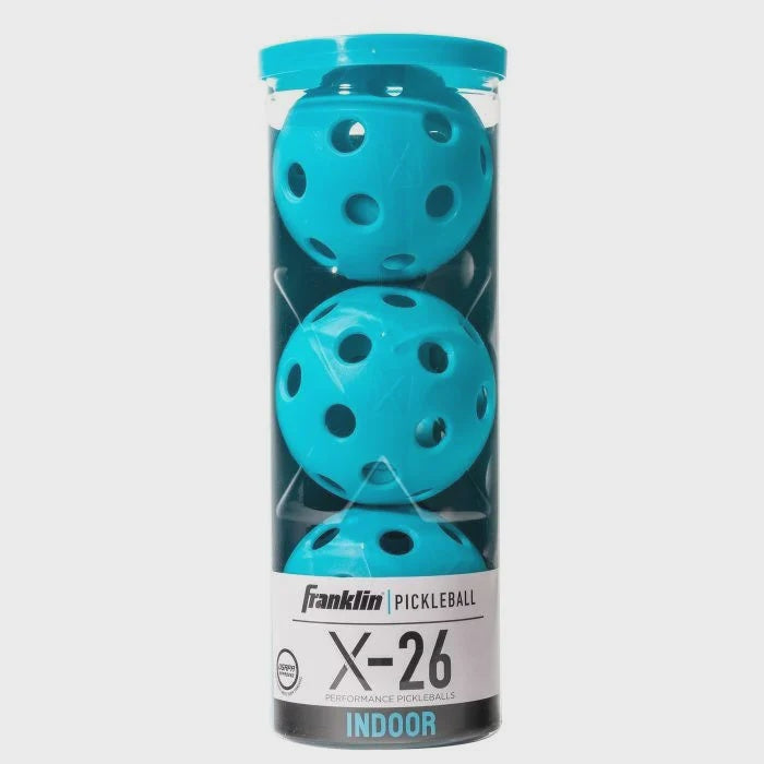 X-26 Pickleballs Blue 3 Pack Regular