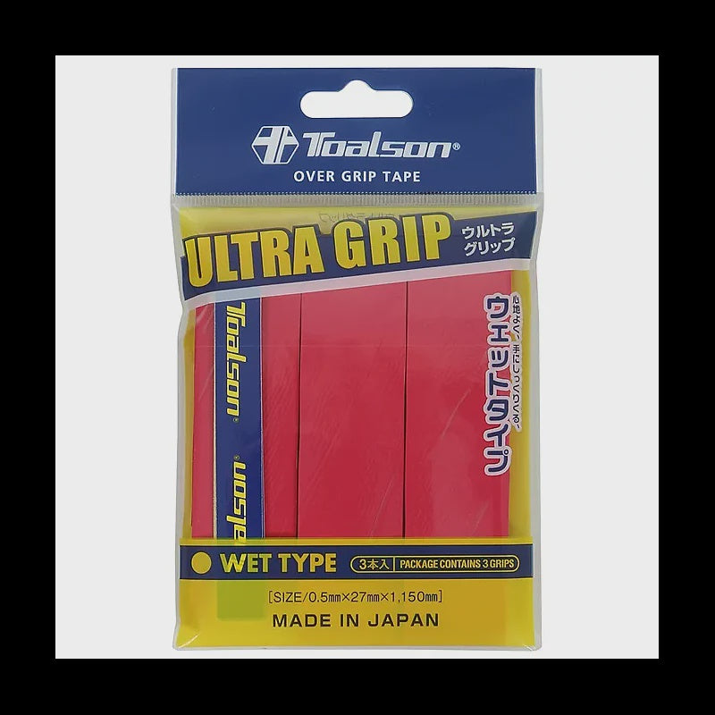 Ultra Grip 3 Pack Overgrips Red Regular