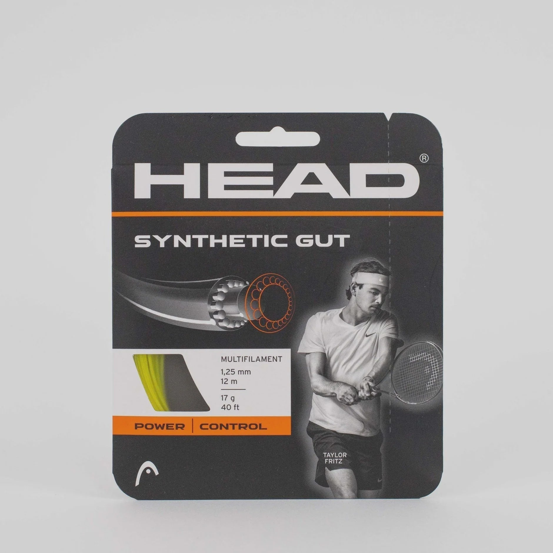 Head Synthetic Gut 17G/1.25 String Yellow Regular
