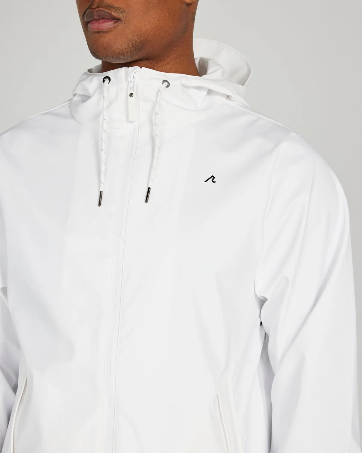 Redvanly Cloud Raincoat in Bright White Medium