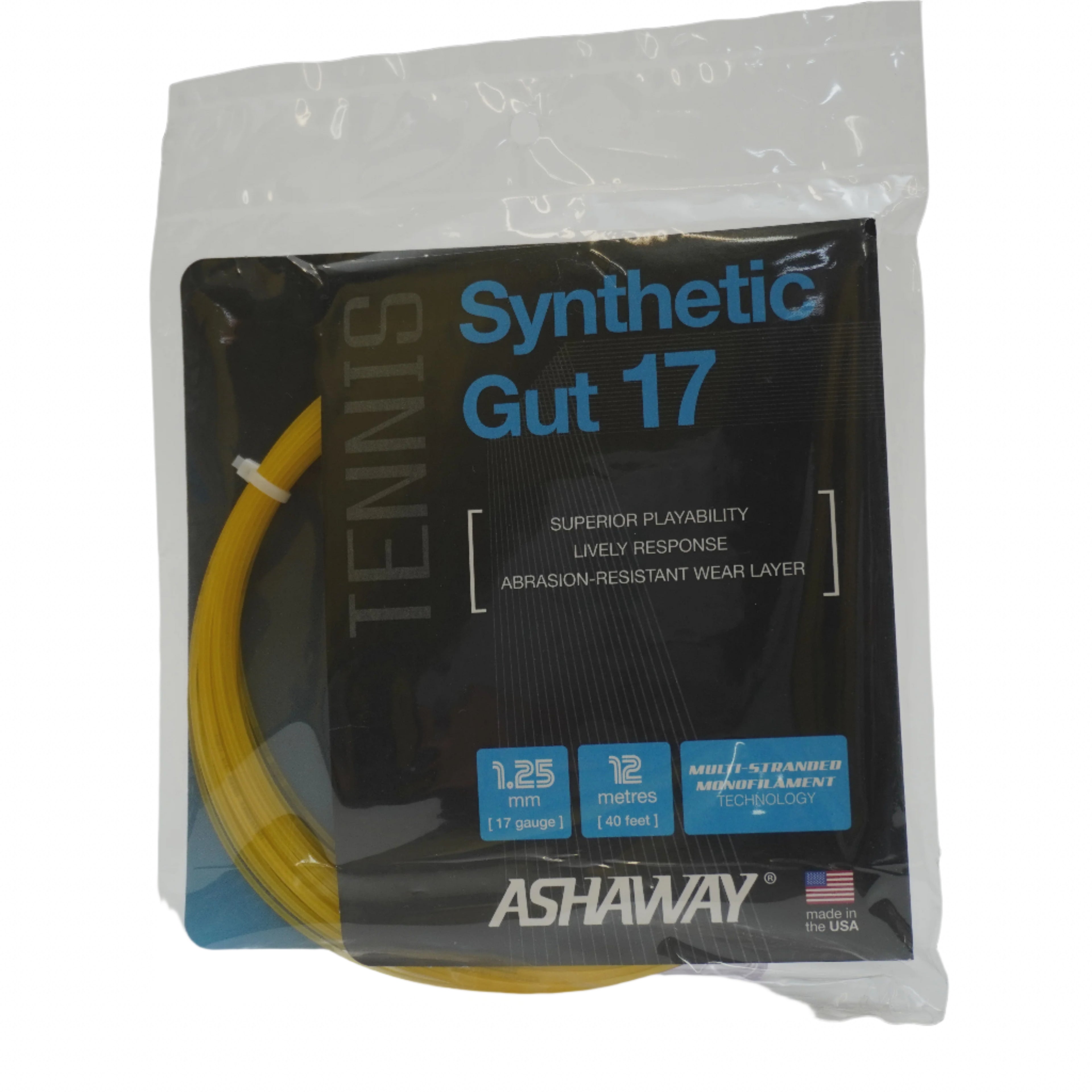 Ashaway Synthetic Gut 17G/1.25 String Gold Gold