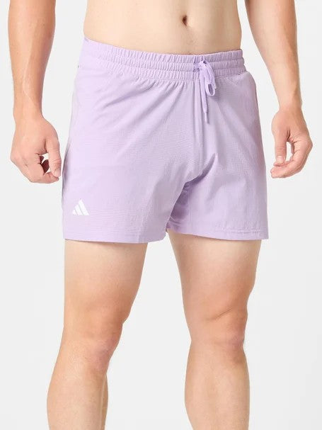 Adidas Men's Ergo 5in Tennis Shorts Powder Plum Small