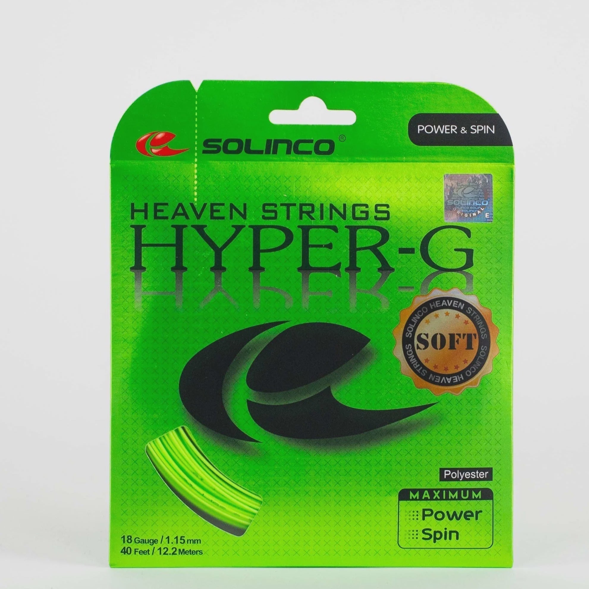 Hyper-G Soft 18G/1.15 String Lime Green