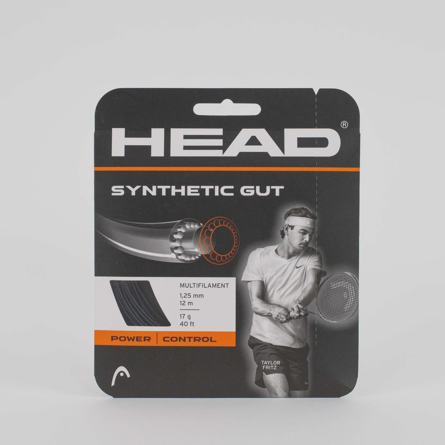 Head Synthetic Gut 17G/1.25 String Black Black