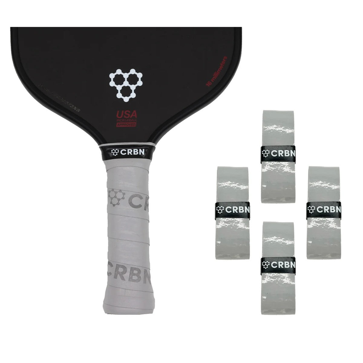 CRBN DryTec Overgrips (4 Pack) Gray Regular