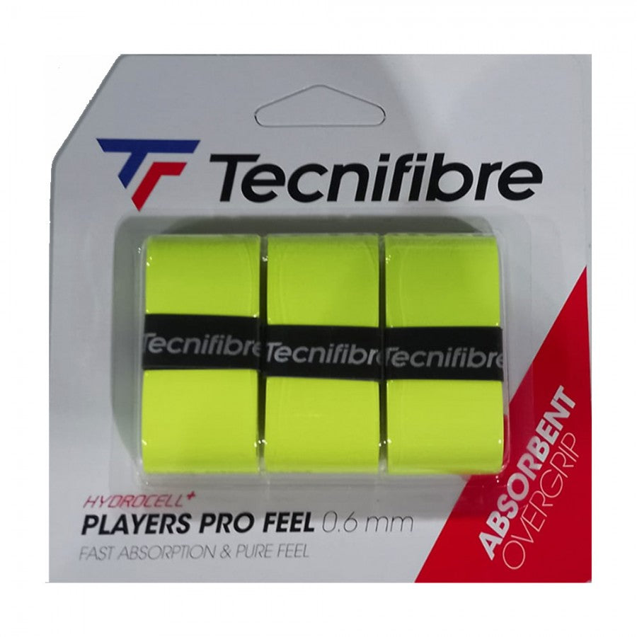 Tecnifibre Players Pro Feel Absorbent Overgrip 0.6mm Lime