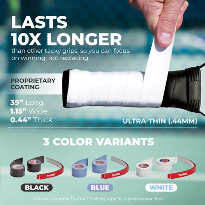 Tourna Pickleball Mega Tac - Black or Blue - 2 Pack