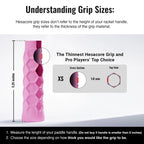 Hesacore Pickleball Grip - 5.25 Inches Long - Regular Feel - Pink