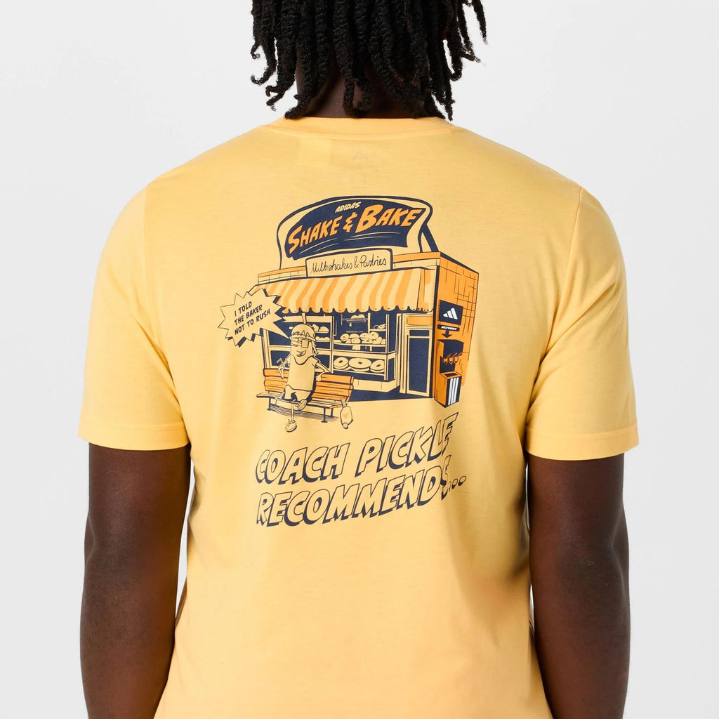 adidas Men's Spring Pickleball Graphic Top - Semi Impact Orange