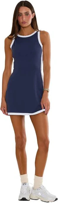 Beach Riot Zephyra Mini Dress - Navy / Racing Green
