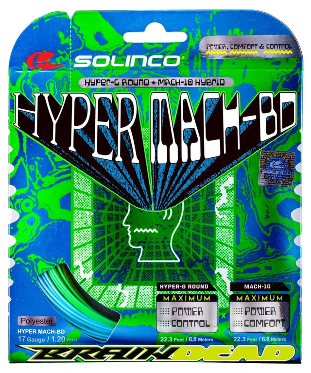 Solinco Hyper-Mach BD 17 1.20mm Hybrid Set Green/Blue