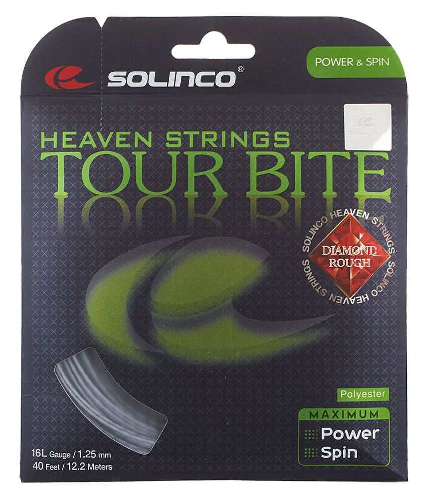 Solinco Tour Bite Diamond Rough 16L/1.25 String Silver